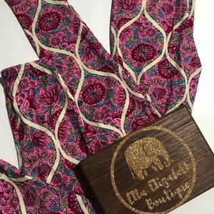 Pink Floral Mommy and Me Set Soft Leggings OS TC